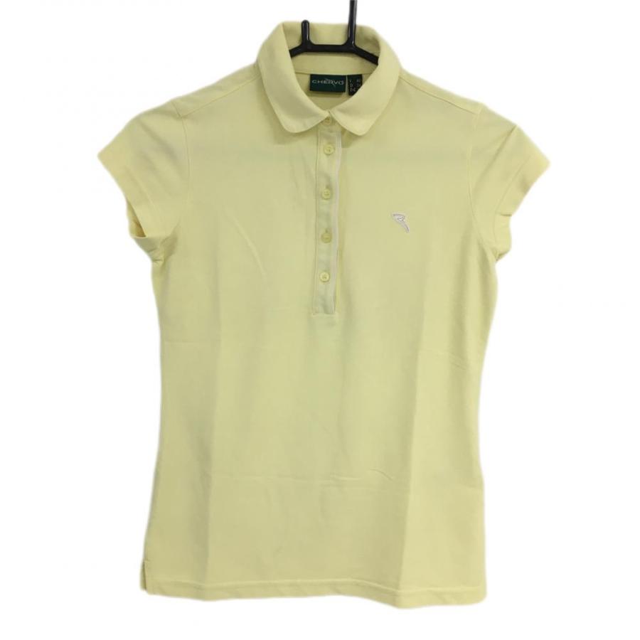 CHERVO（シェルボ） 半袖ポロシャツ イエロー ナイロン100％ 無地