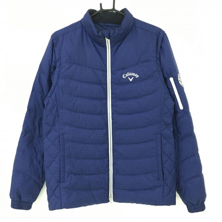 Callaway（キャロウェイ） ダウンジャケット ブルー×ネイビー 総柄 袖