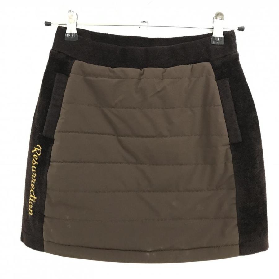 Resurrection レザレクション 中綿ニットスカート ブラウン ウエスト