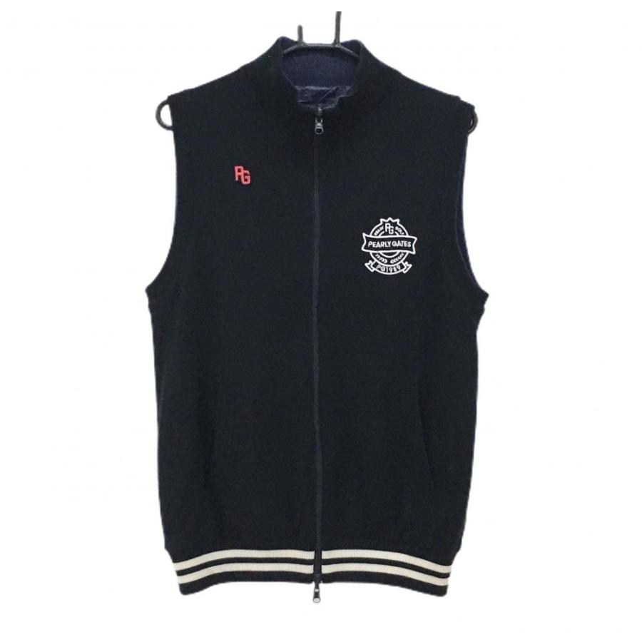 PEARLY GATES（パーリーゲイツ） リバーシブルベスト ネイビー×白