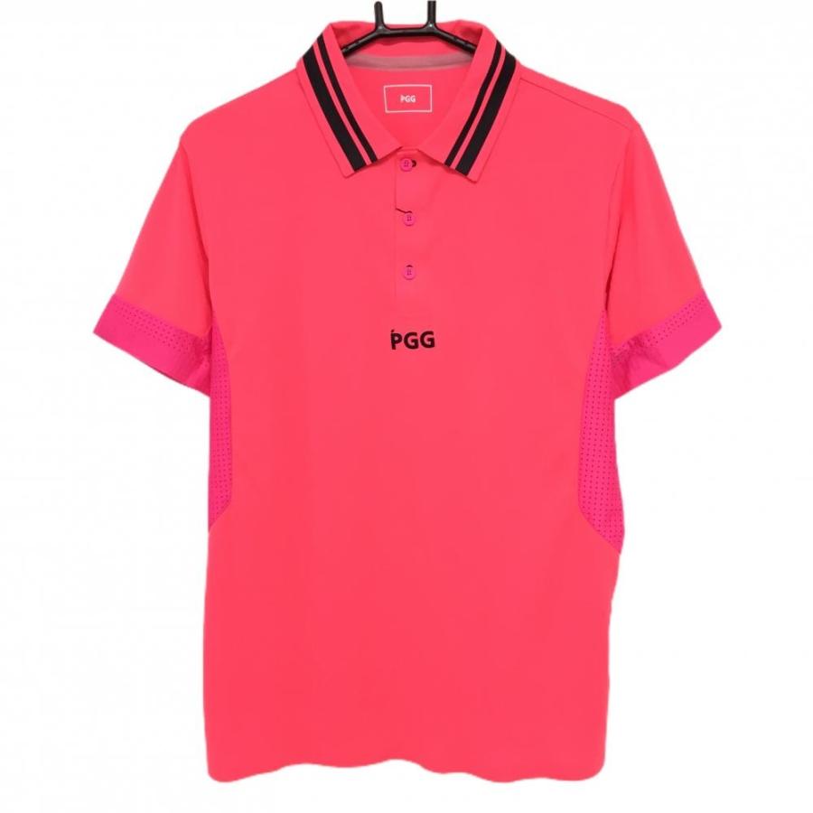 PGG 【新品】PGGパーリーゲイツ 半袖ポロシャツ 蛍光ピンク 一部
