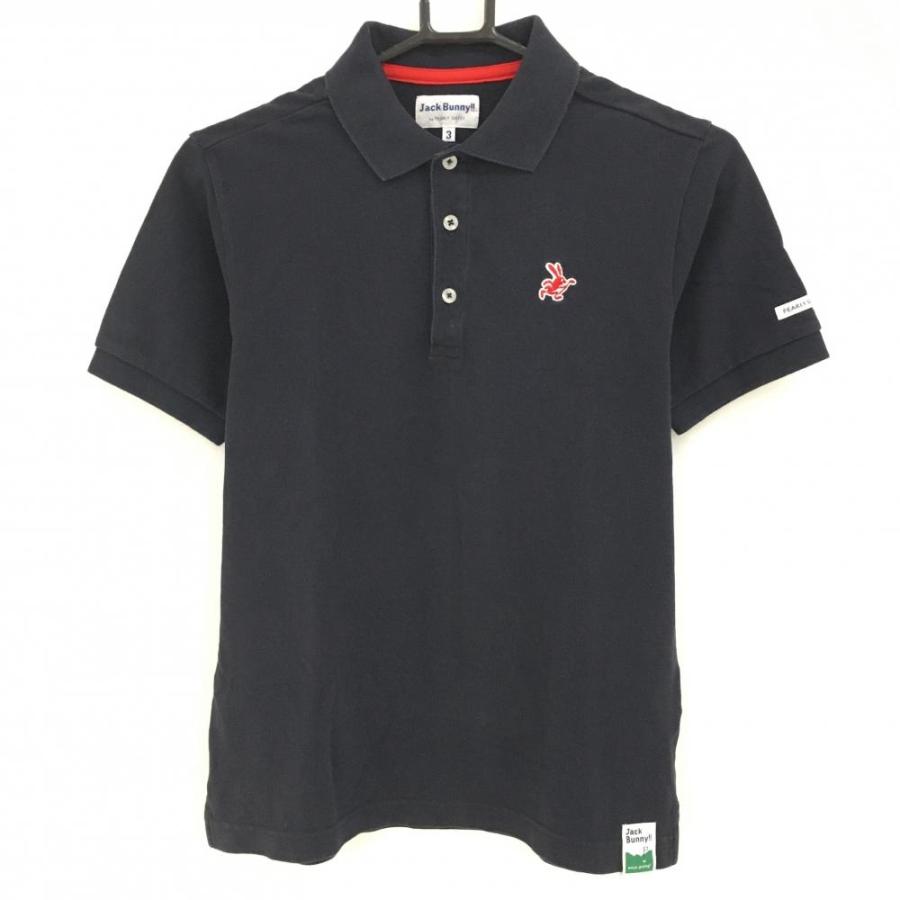 Jack Bunny!!（ジャックバニー） 半袖ポロシャツ ネイビー うさぎ