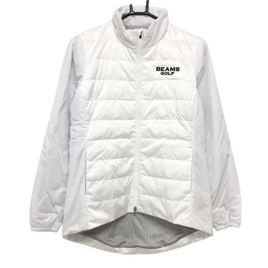 BEAMS GOLF（ビームス ゴルフ） ダウンジャケット 白 蓄熱裏地 切替 袖
