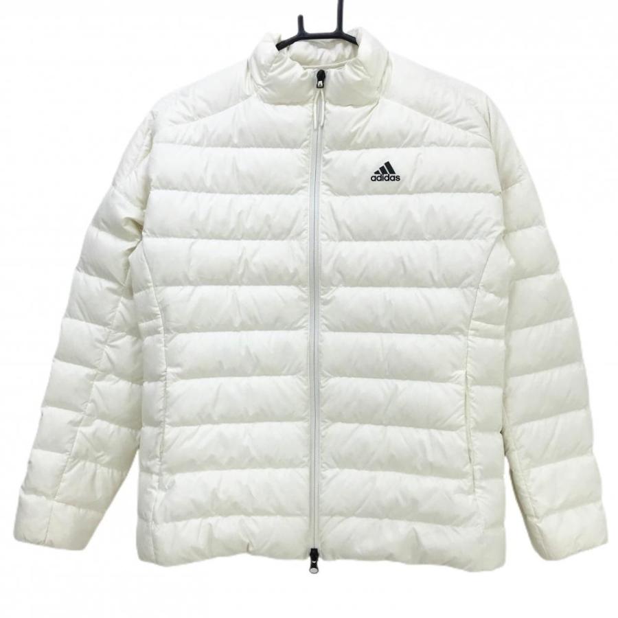 adidas（アディダス） 【美品】アディダス ダウンジャケット 白 ロゴ黒
