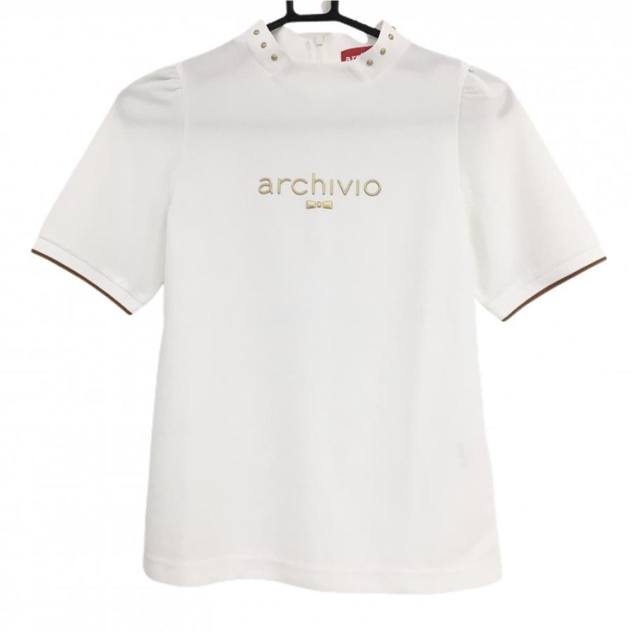 archivio（アルチビオ） 【美品】アルチビオ 半袖ハイネックシャツ 白