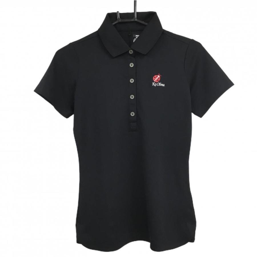 NIKE（ナイキ） 【超美品】ナイキゴルフ 半袖ポロシャツ 黒 胸ロゴ Ko