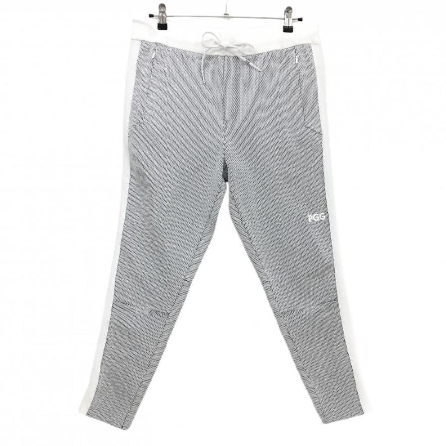 PGG 【美品】PGGパーリーゲイツ ニットパンツ 白×黒 ウエストゴム