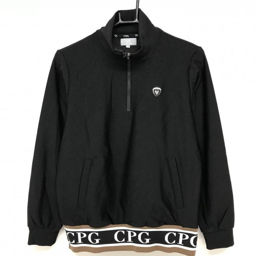 CPG GOLF 【新品】CPG ハイネックブルゾン 黒 ハーフジップ 立体ロゴ