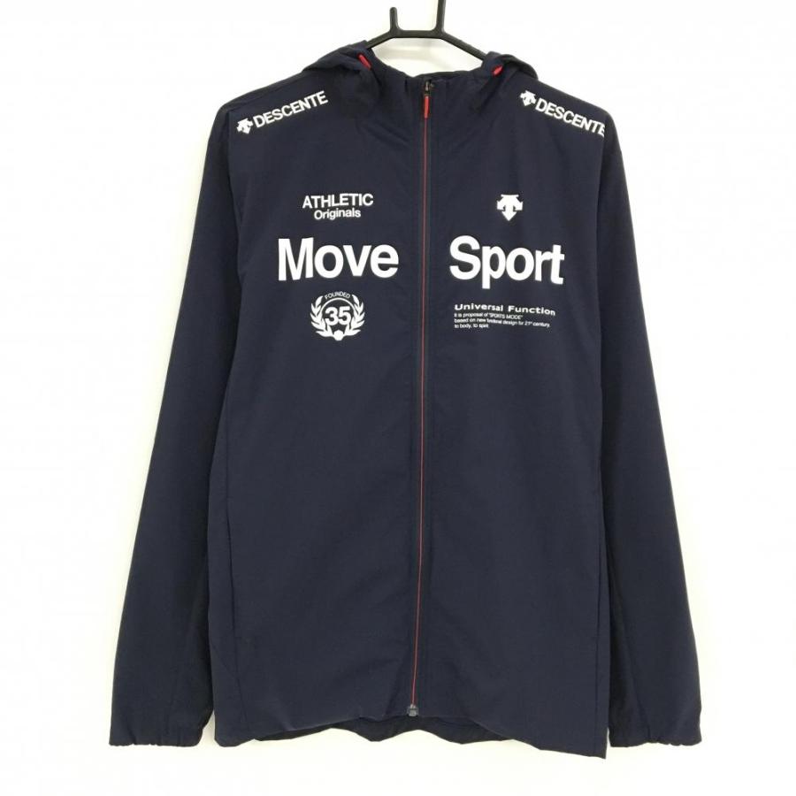 DESCENTE（デサント） 【超美品】デサント ジップパーカー ネイビー×白