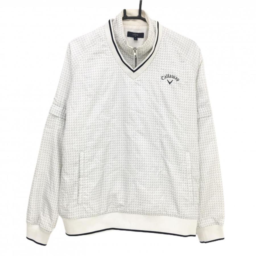 Callaway（キャロウェイ） 中綿4WAYスニード グレー×白 総柄 襟裏起毛