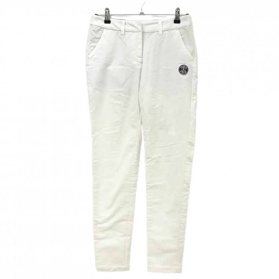 and per se（アンパスィ） パンツ 白 ワッペンネイビー 裏起毛