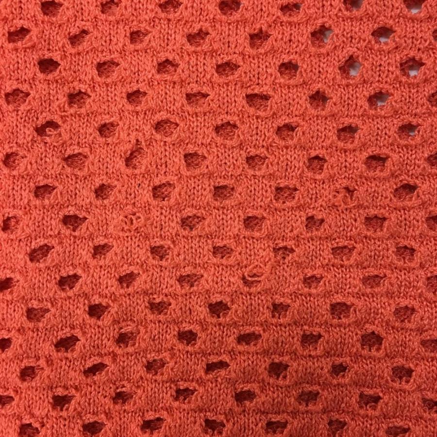 archivio（アルチビオ） ニットメッシュベスト オレンジレッド×ピンク