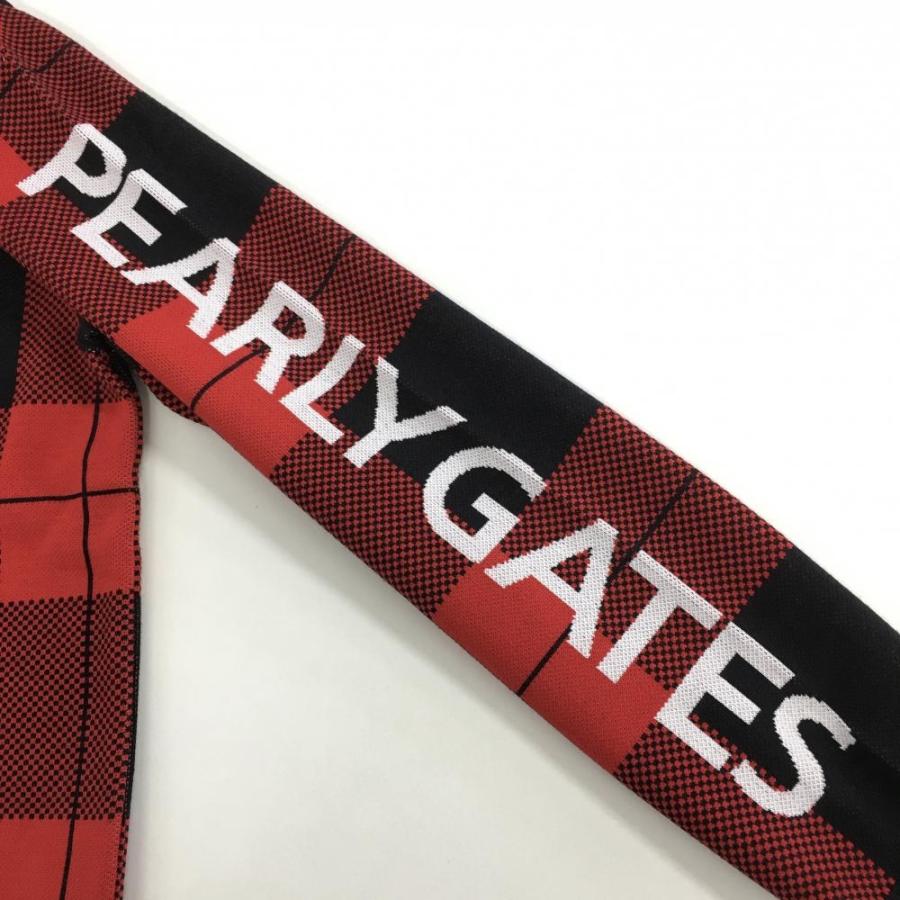 PEARLY GATES（パーリーゲイツ） セーター レッド×黒 チェック ニット