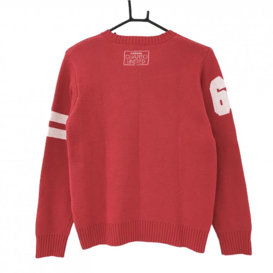 Cuarto UNITED（クアルトユナイテッド） セーター レッド×白 ニコ