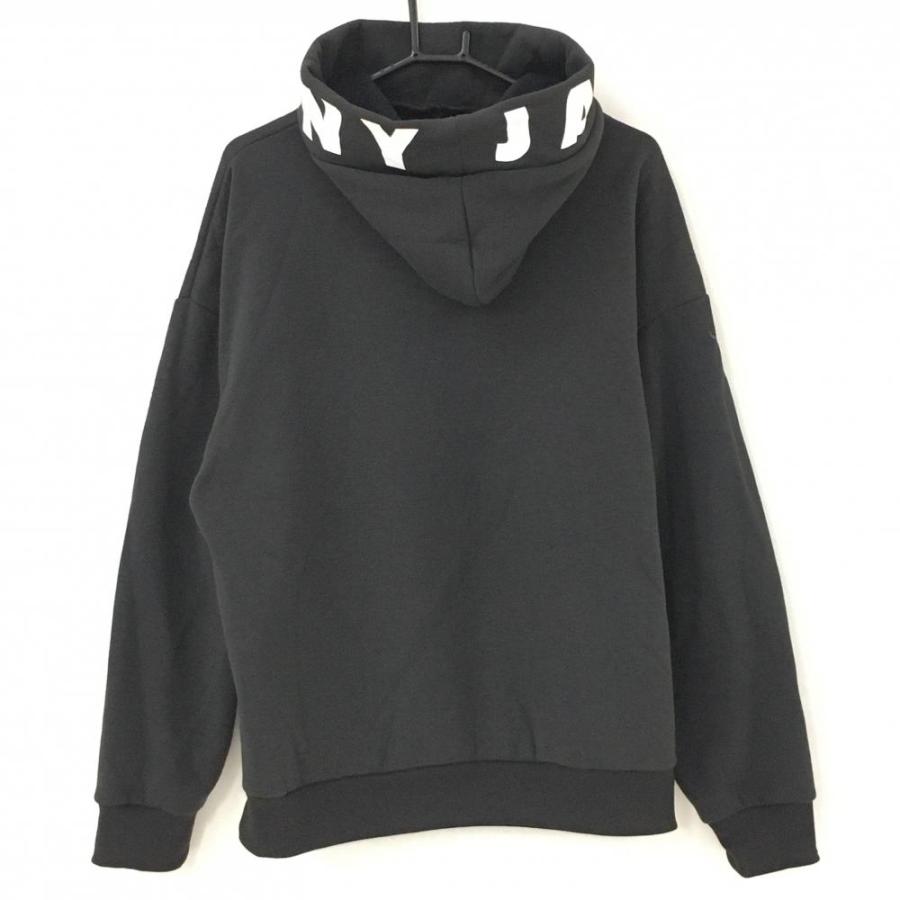 ジャックバニー パーカー 黒系×白 裏起毛 ビッグロゴ メンズ 5(L