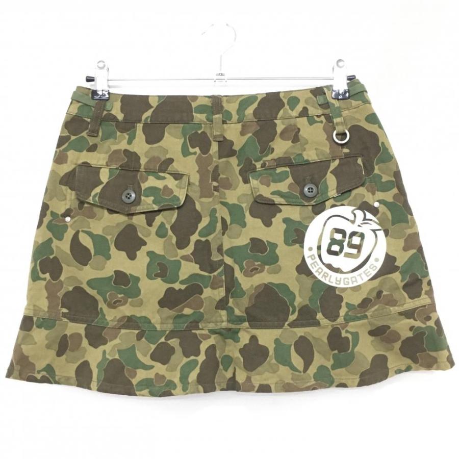 PEARLY GATES（パーリーゲイツ） スカート カーキ×グリーン 迷彩