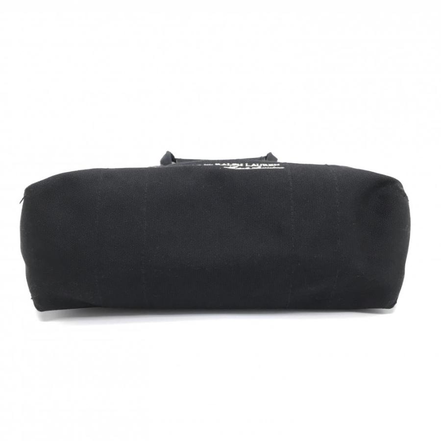 ラルフローレン カートバッグ 黒×白 ポロベア POLO BEAR 内外ポケット