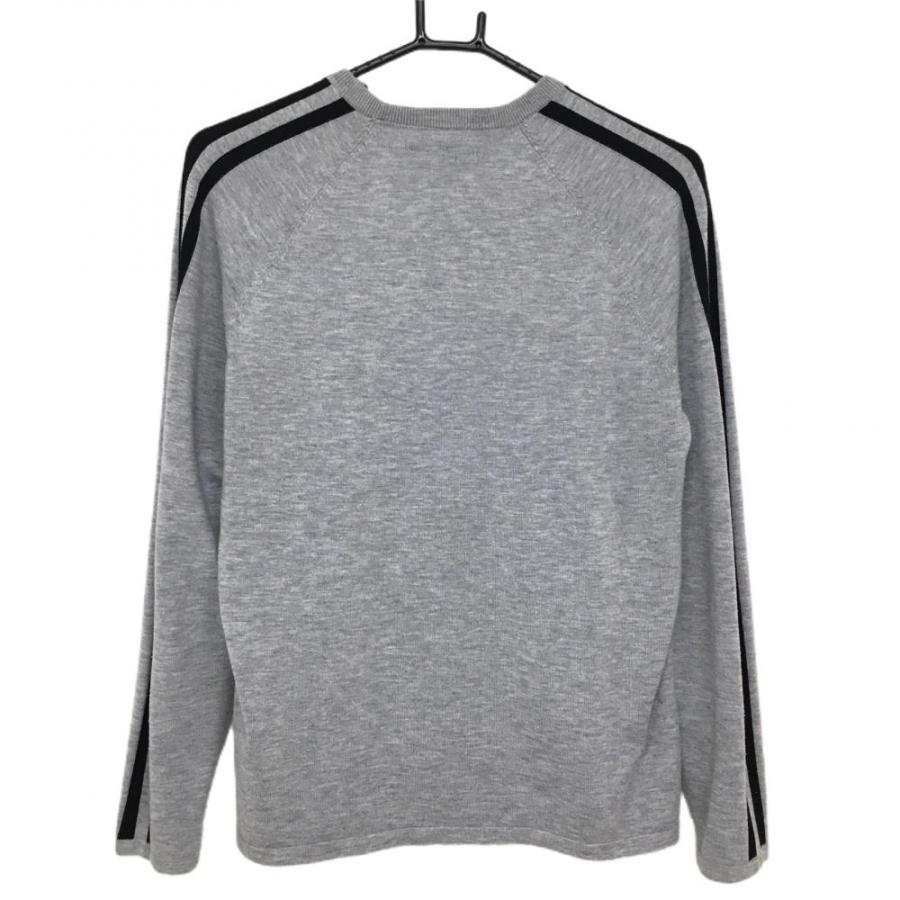 DESCENTE（デサント） デサントゴルフ セーター グレー×黒 肩ロゴ