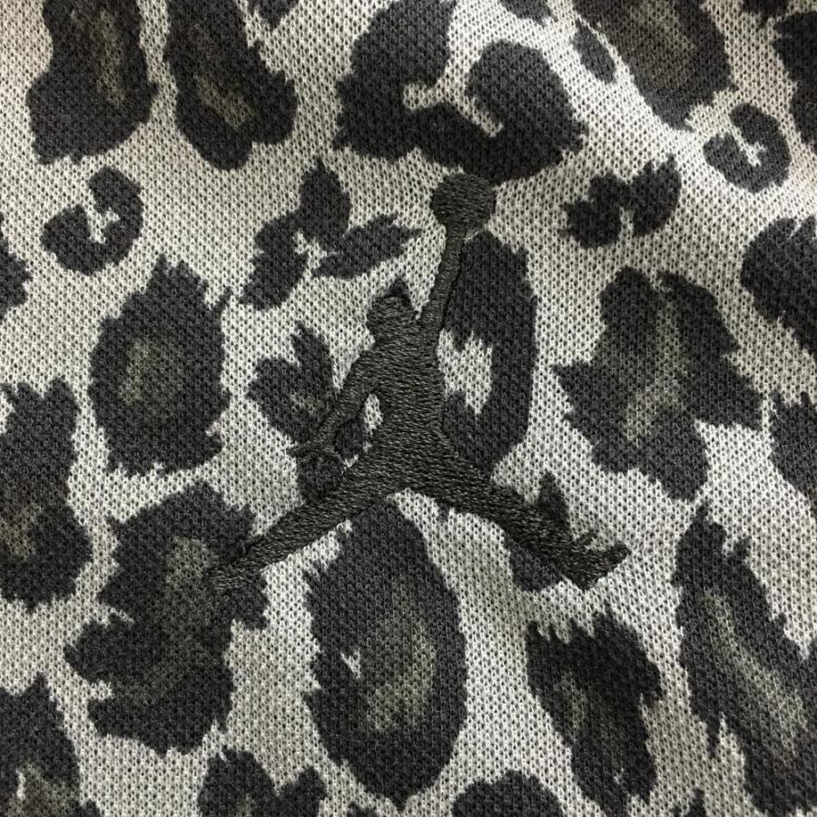 ジョーダンゴルフ ナイキ 半袖ポロシャツ グレー×黒 レオパード ヒョウ