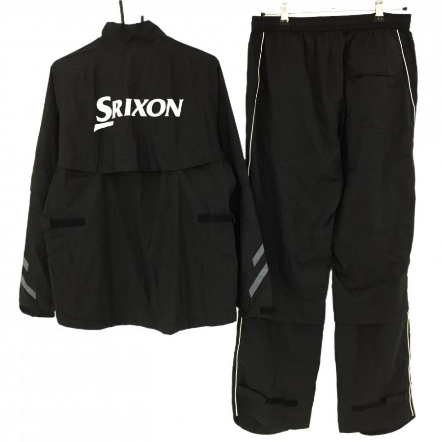 スリクソン レインウェア 上下セット(2WAYジャケット×パンツ) 黒×白 袖