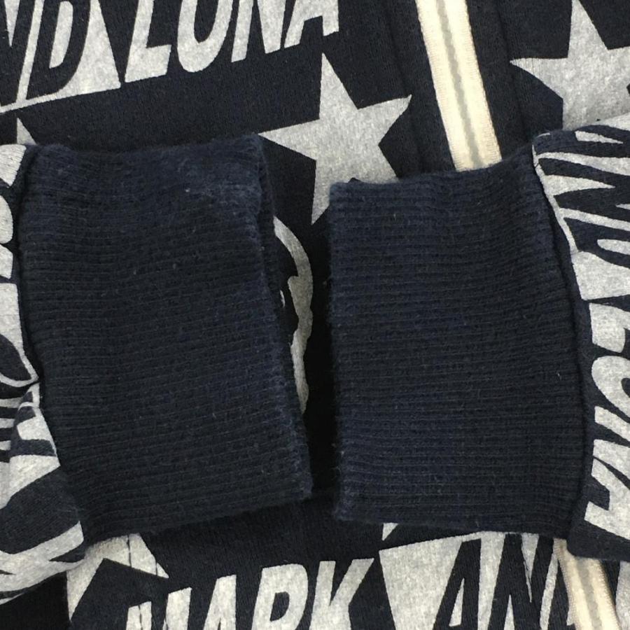 MARK&LONA（マークアンドロナ） ジップパーカー ネイビー×白 総柄