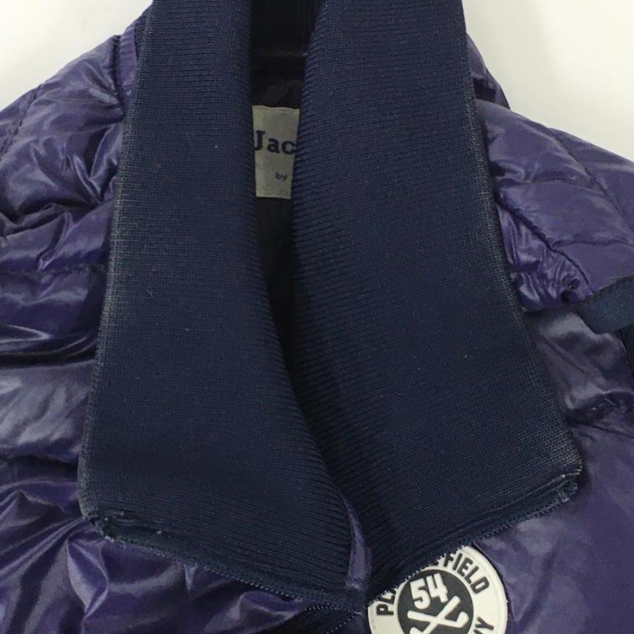 ジャックバニー ノースリーブダウンワンピース パープル×白 軽量