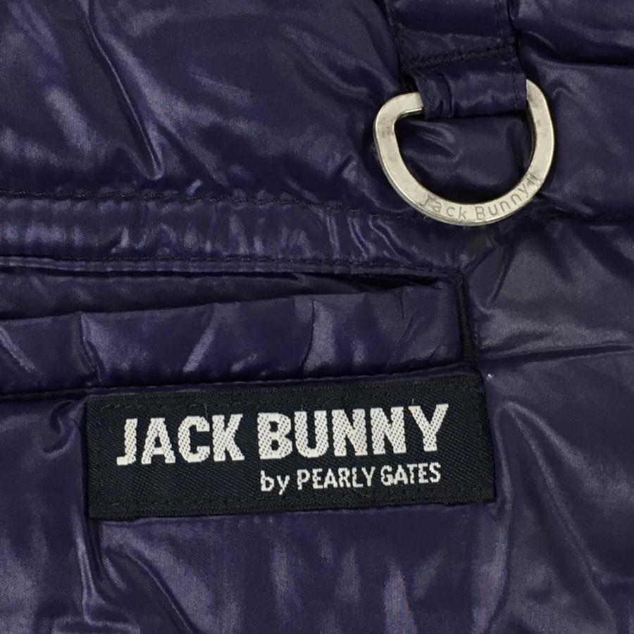 ジャックバニー ノースリーブダウンワンピース パープル×白 軽量