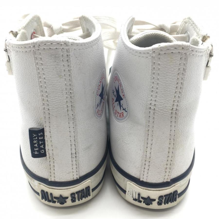 パーリーゲイツ×コンバース ハイカットゴルフシューズ 白×ネイビー