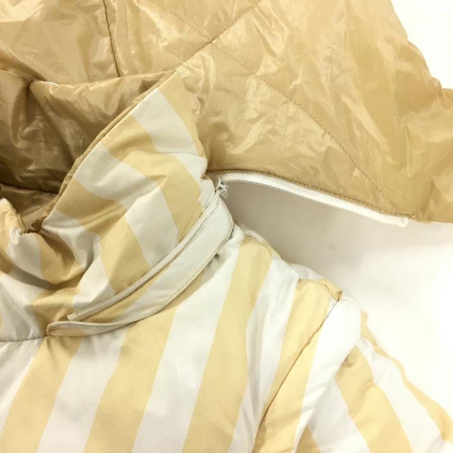 キャロウェイ 6WAYダウンジャケット ベージュ×白 裏ストライプ