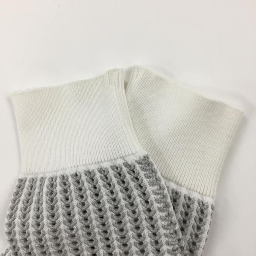 マスターバニー セーター 白×グレー 袖透かし編み ニット レディース 1