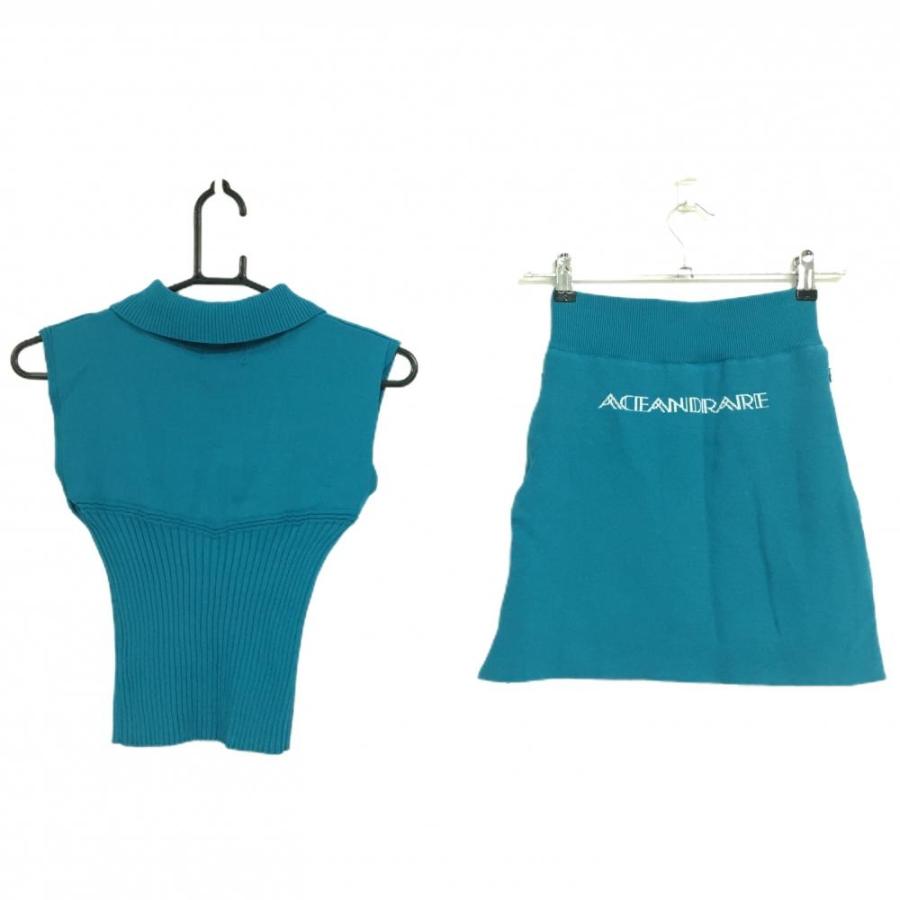 美品】エースアンドレア 上下セット(ノースリーブニットシャツ