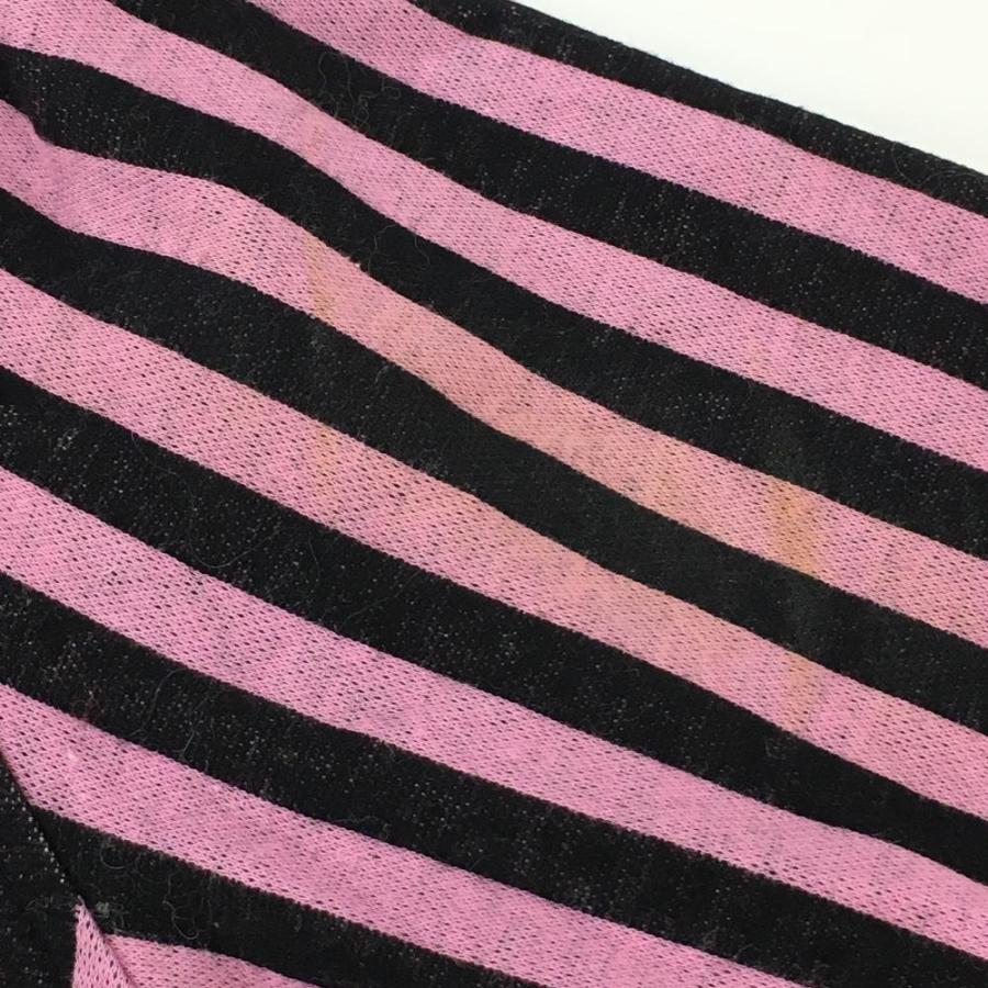 PEARLY GATES（パーリーゲイツ） 長袖シャツ ピンク×黒 ストライプ