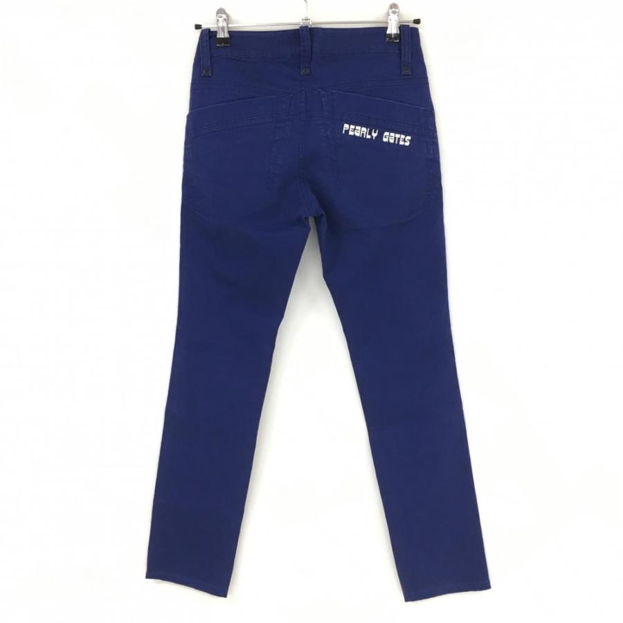 PEARLY GATES（パーリーゲイツ） パンツ ネイビー ロゴ刺繍 レディース