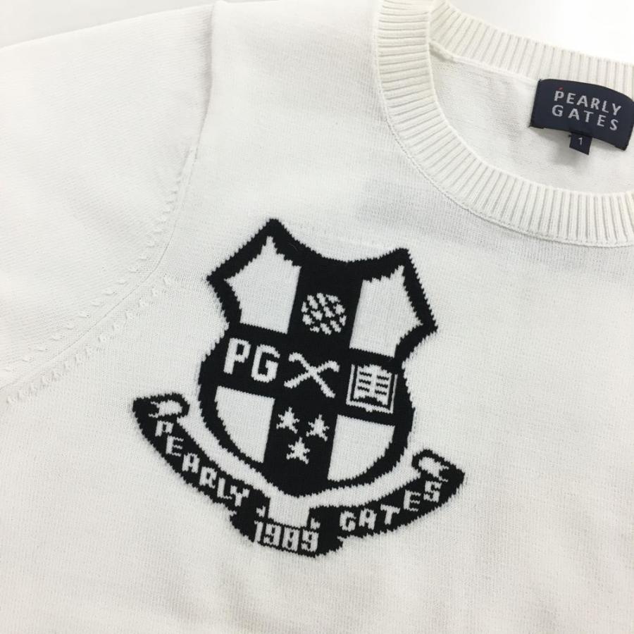 PEARLY GATES（パーリーゲイツ） セーター 白×黒 サマーニット 星