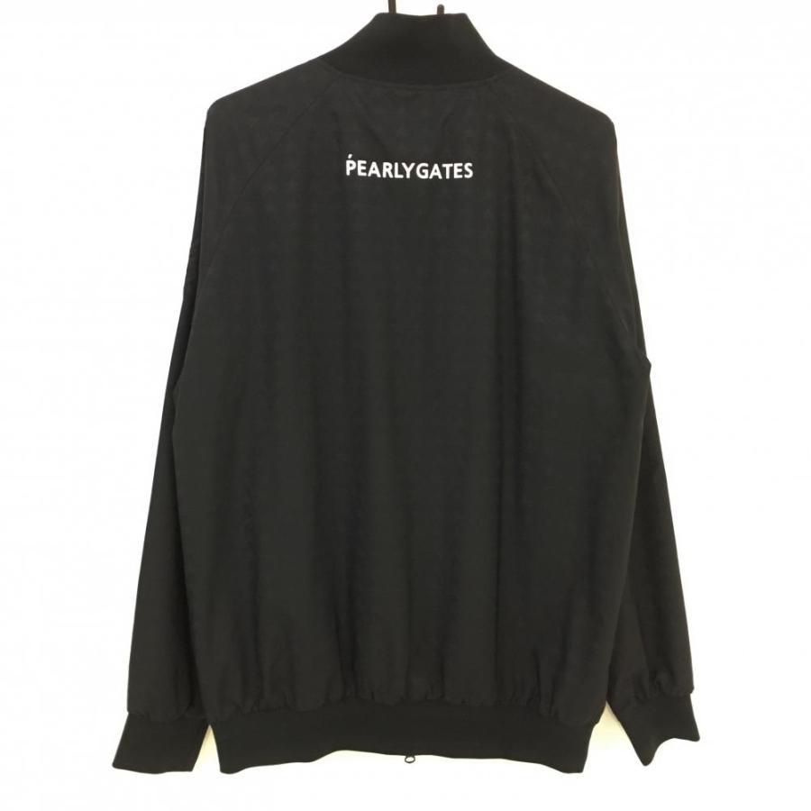 超美品】パーリーゲイツ ジャケットブルゾン ネイビー 地模様 蓄熱裏地