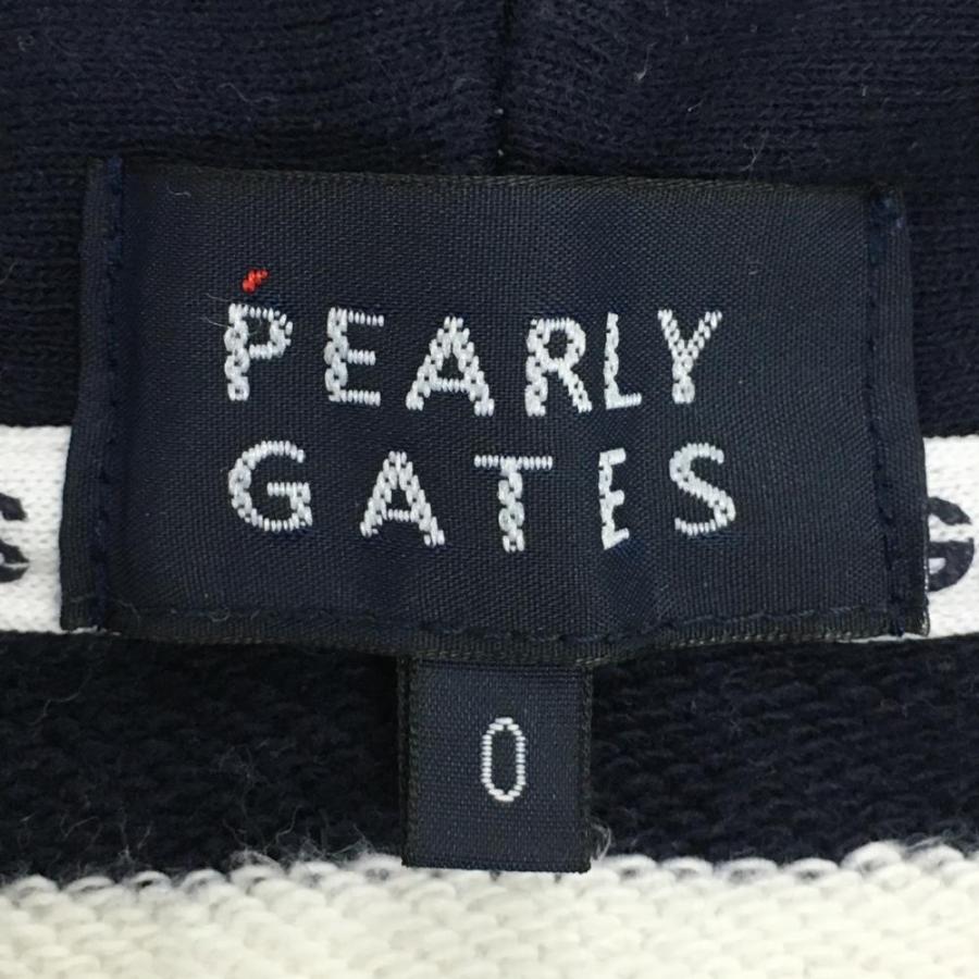 PEARLY GATES（パーリーゲイツ） ジップパーカー 白×ネイビー 太