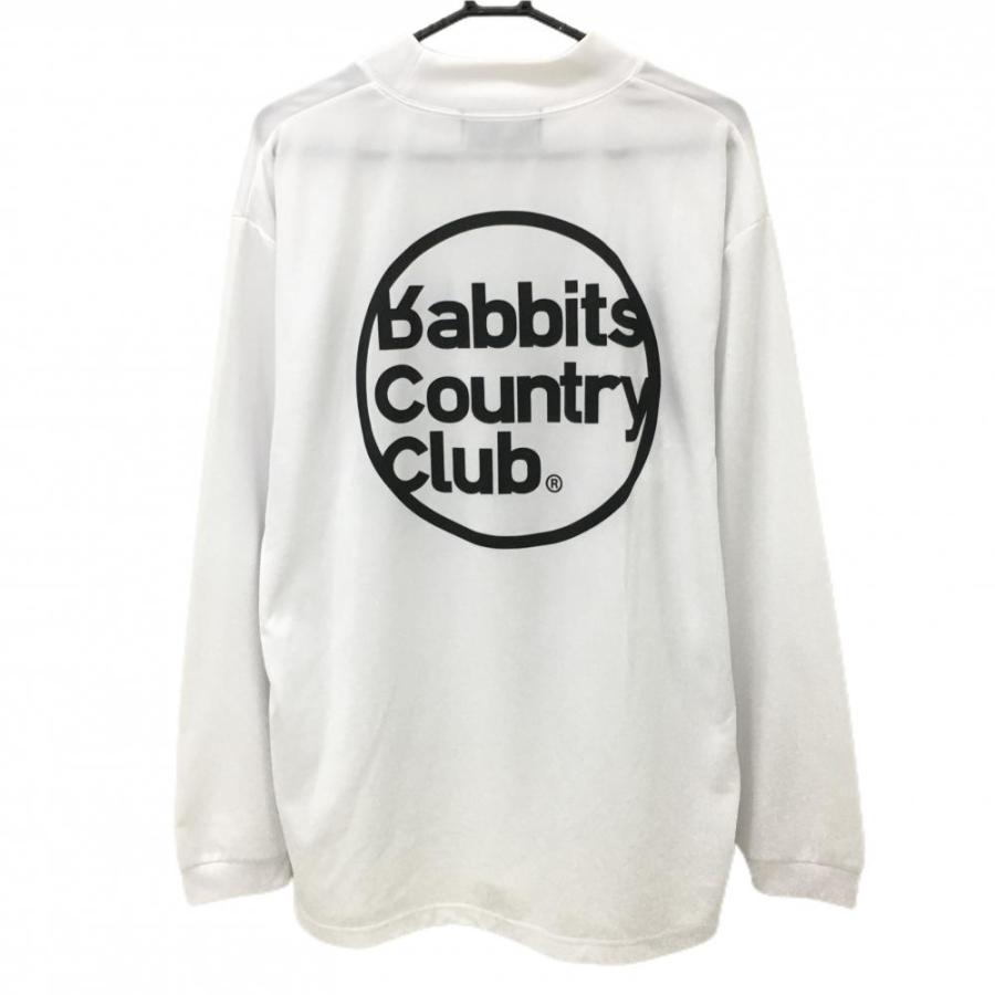 エフアールツーゴルフ 長袖ハイネックシャツ 白×黒 バックプリント