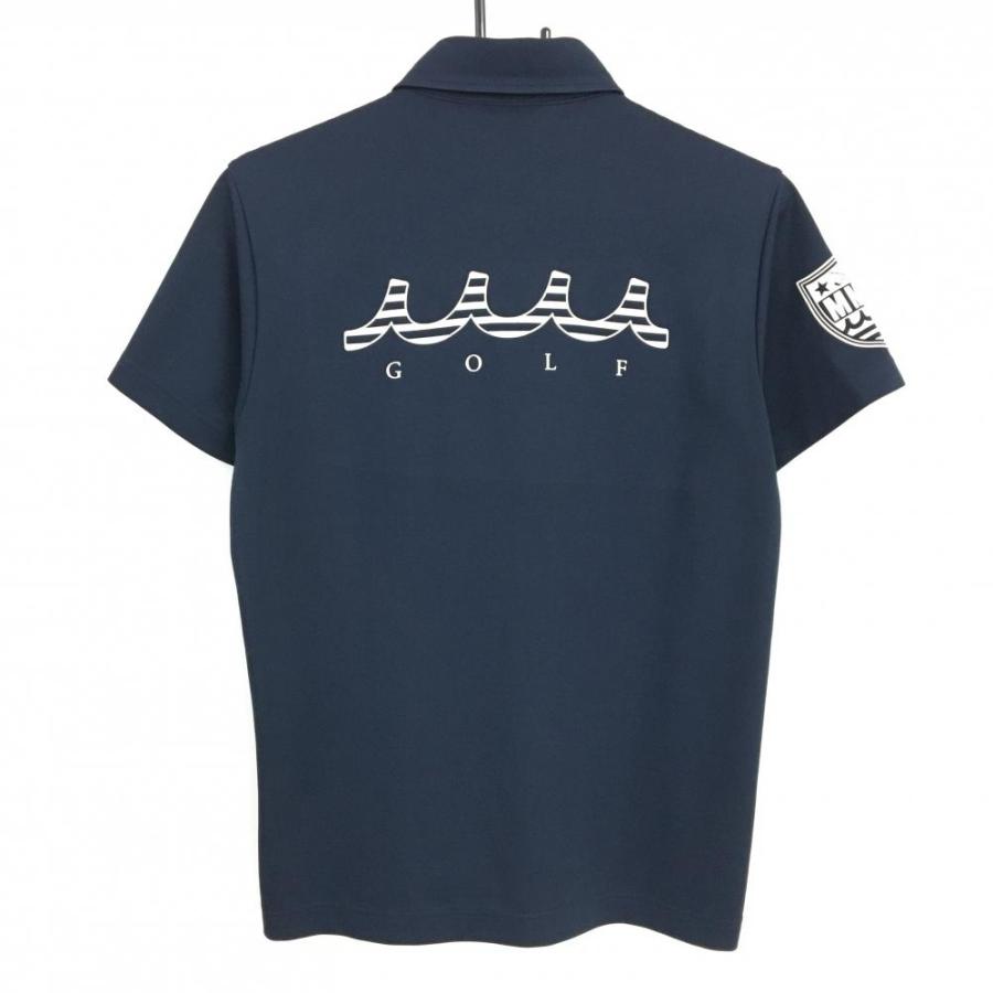 muta MARINE（ムータマリン） 半袖ポロシャツ ダークネイビー×白