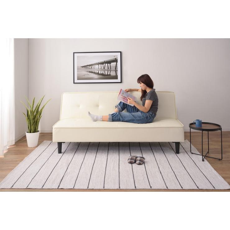 ソファベッド 幅183 座面高さ43 ソファ ベッド 2WAY 2人掛け