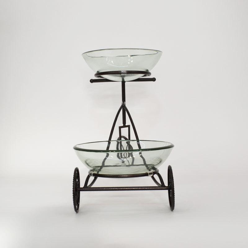 ガラスベース 三輪車 フラワーベース 10mm厚 金魚鉢 魚 : ラタンハウス