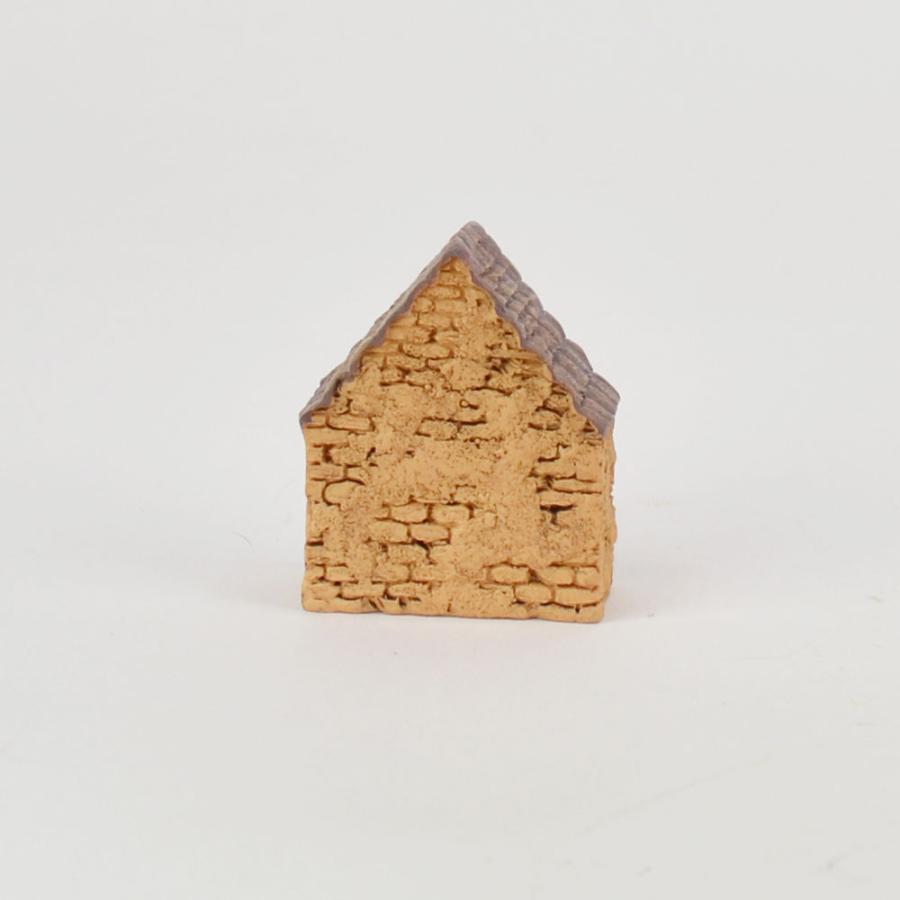 レジンミニチュア ハウスオーナメント 煉瓦造り 三角屋根 家 : ラタン