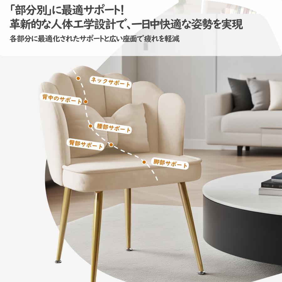 ダイニングチェア ワイドチェアー グレー ソファチェア ベロア