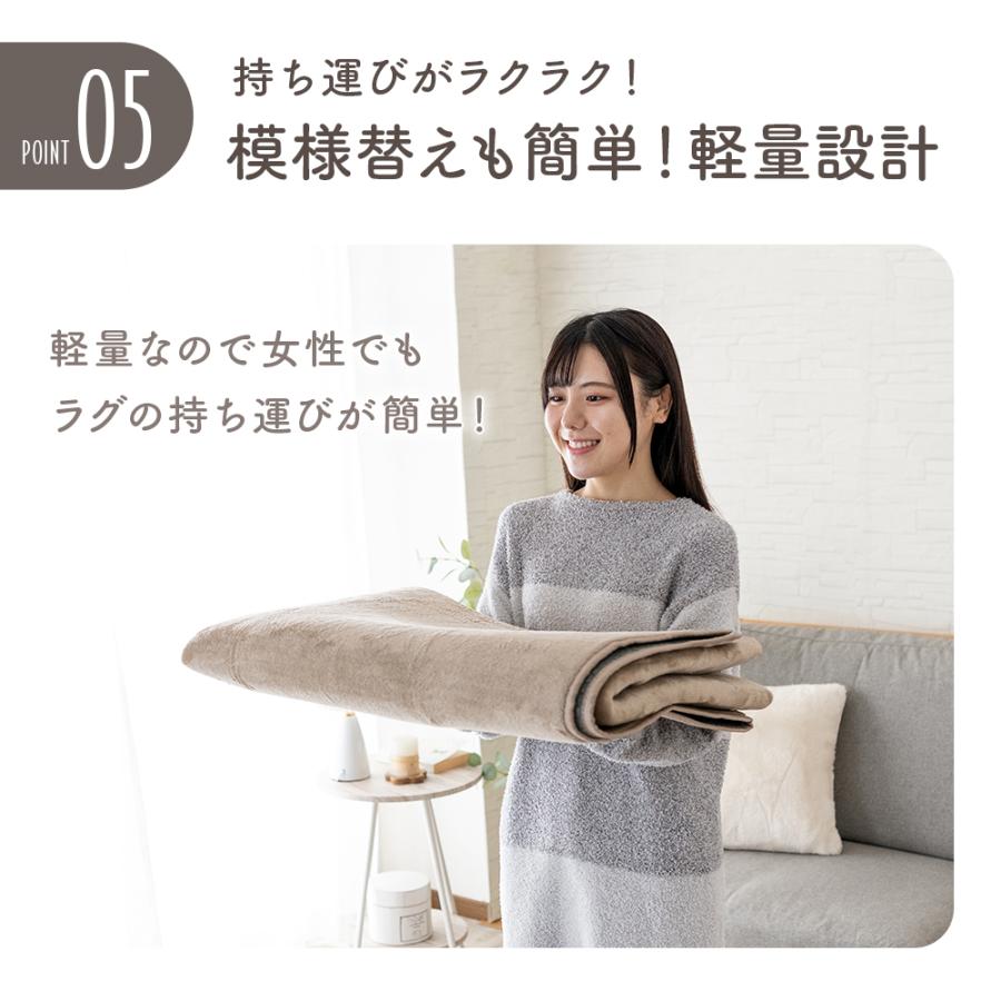 Sylphease（シルフィーズ） ラグ 185×185cm 洗える 2畳 抗菌 防ダニ