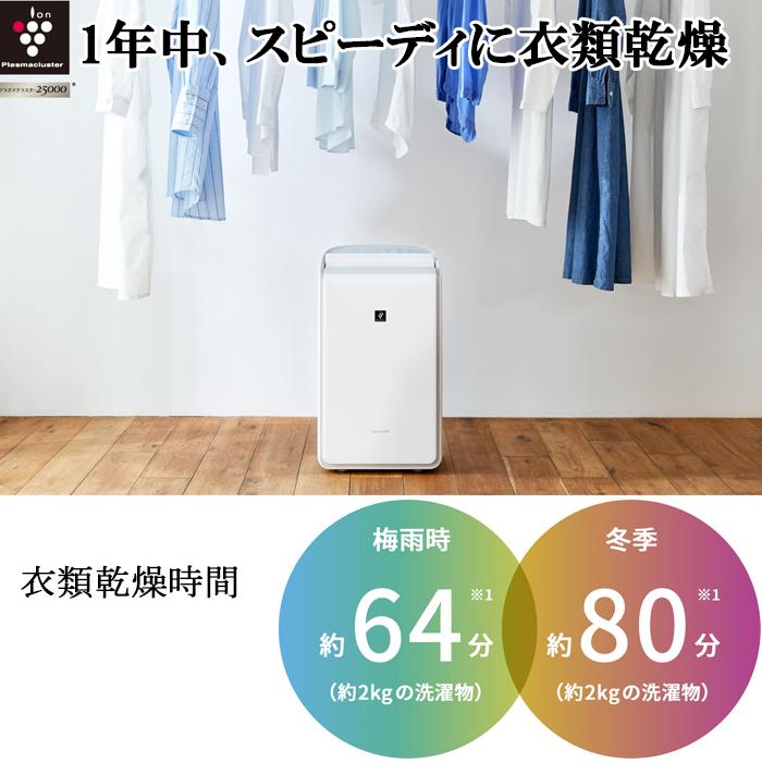 プラズマクラスター シャープ CV-RH140-W 衣類乾燥除湿機 ハイブリッド