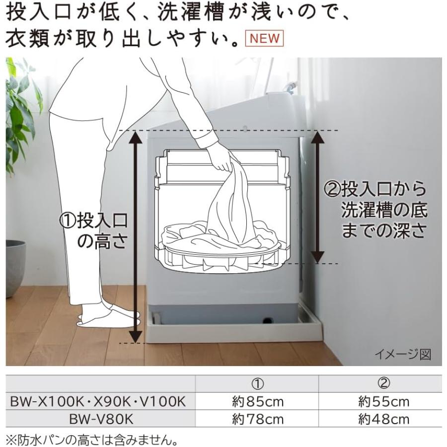 ビートウォッシュ 日立 BW-V80K-W 全自動洗濯機 8kg ホワイト HITACHI