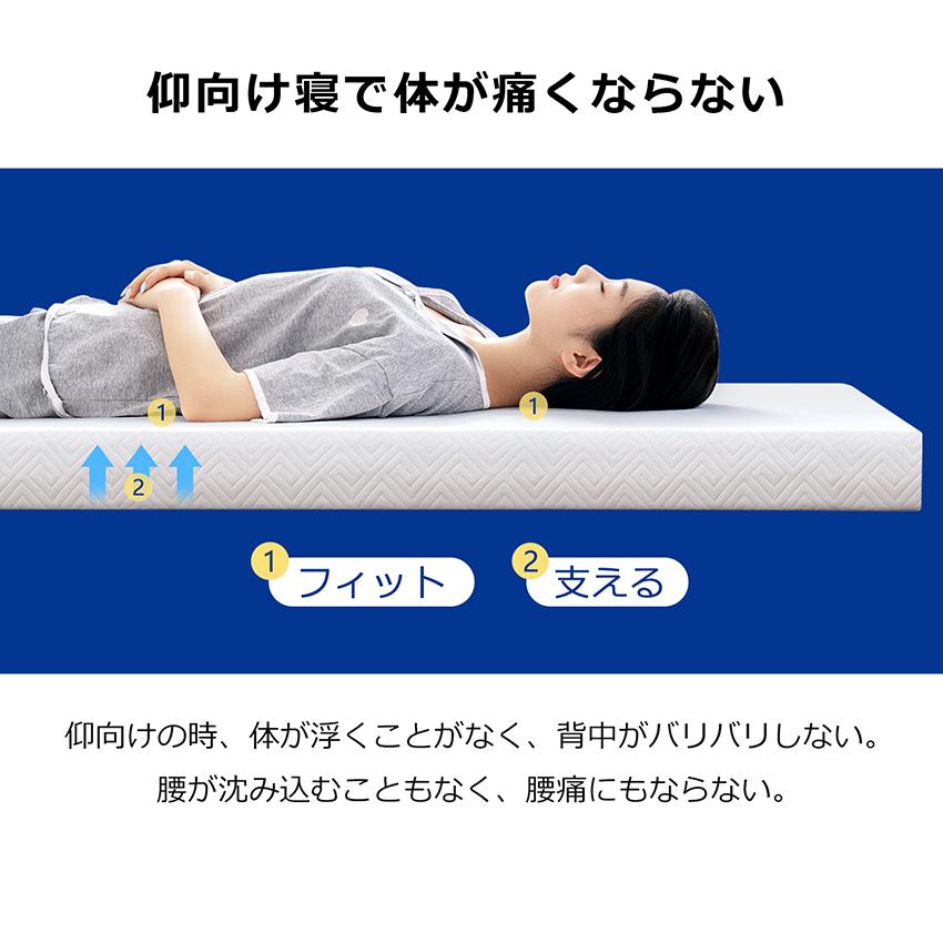 2層マットレス 低反発マットレス 折りたたみ 高反発マットレス