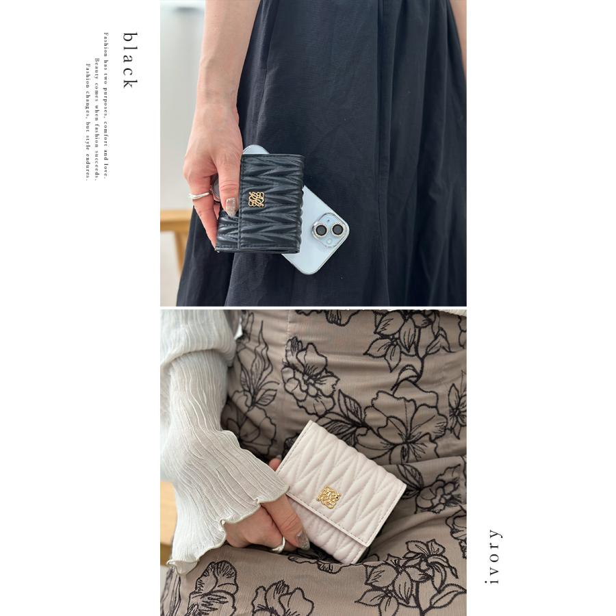 GISELLE 財布 レディース 三つ折り ミニ財布 折りたたみ 小さめ