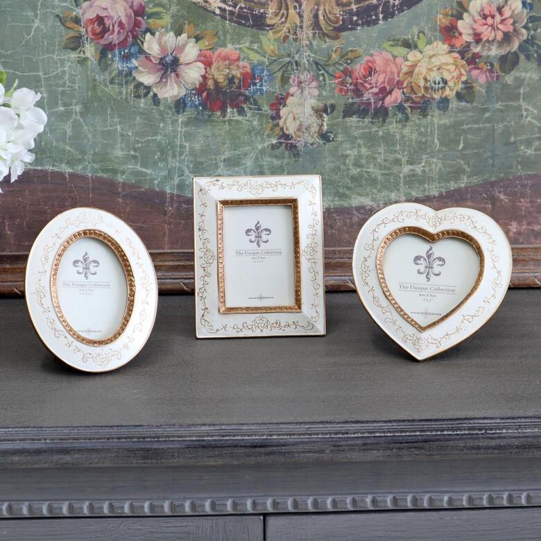 ミニフォトフレーム アンティークホワイト 3種類より選択 アンティーク