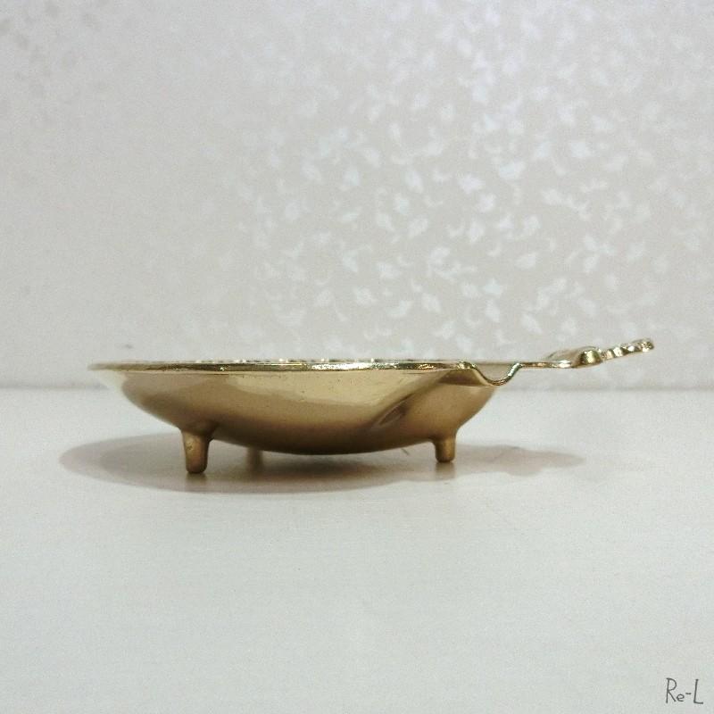 イタリア製 真鍮 シェル型 トレイ トレー 小物入れ 貝殻型 REFL.3210