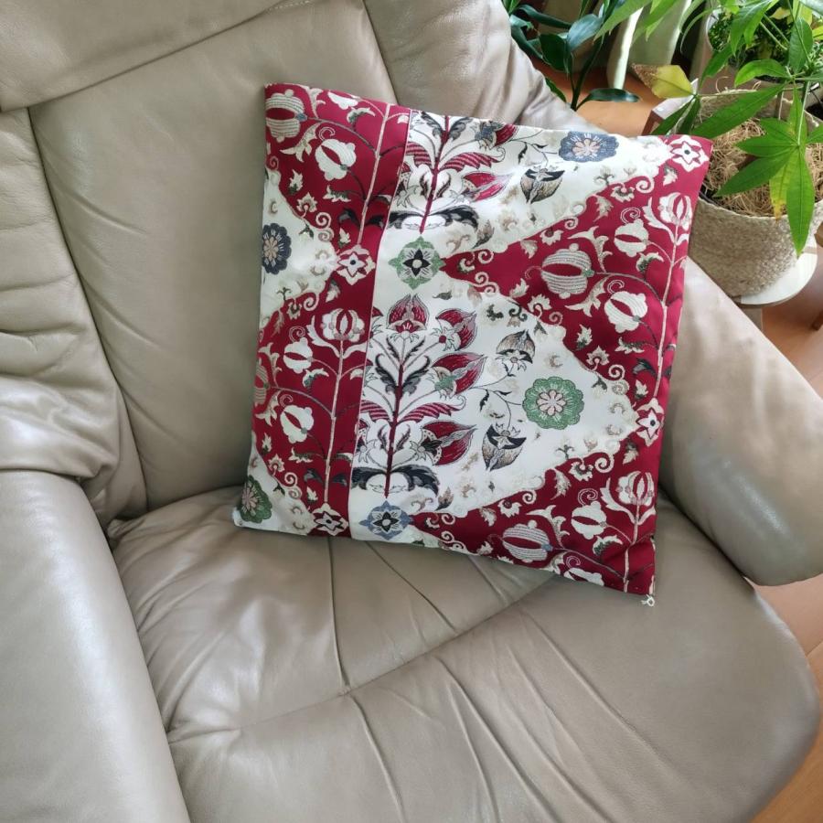 クッションカバー 座布団カバー 着物帯リメイク : ReyDesign Shop